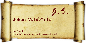 Jokus Valéria névjegykártya
